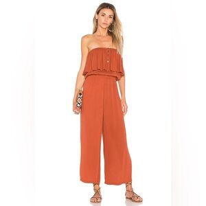 Cleobella poza rica strapless ruffle jumpsuit